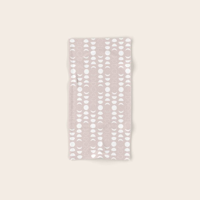 Moon Phases (Light Blush) Bath Towel Gallery Image 1