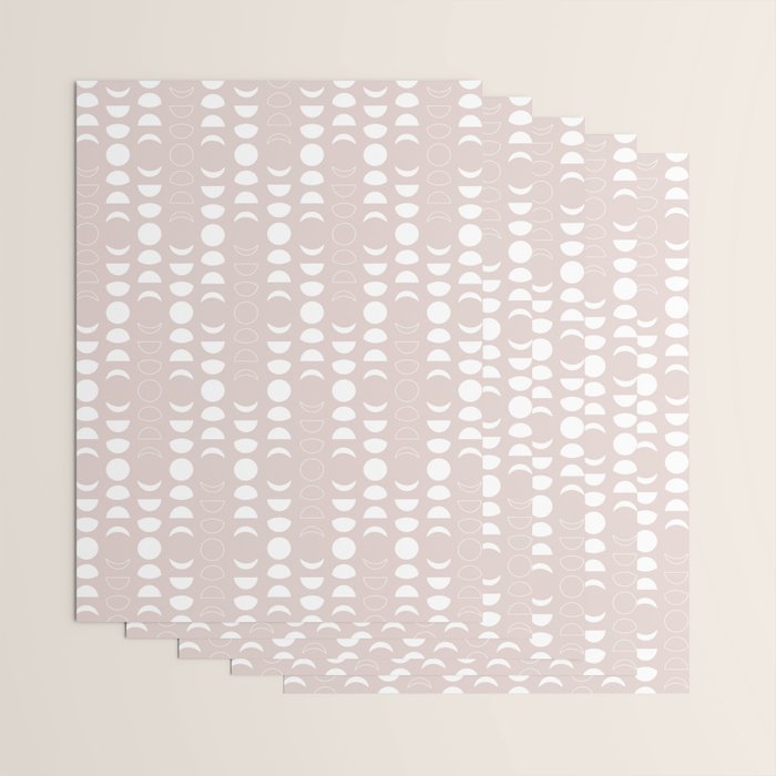 Moon Phases (Light Blush) Wrapping Paper Gallery Image 3