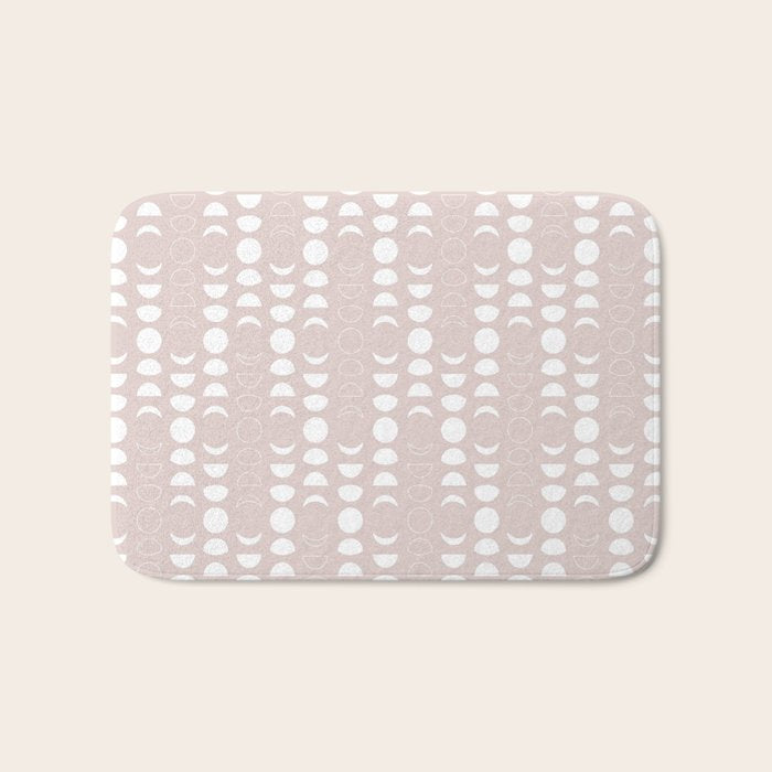 Moon Phases (Light Blush) Bath Mat Gallery Image 1