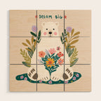Dream Big Polar Bear Wood Wall Art Gallery Image 1