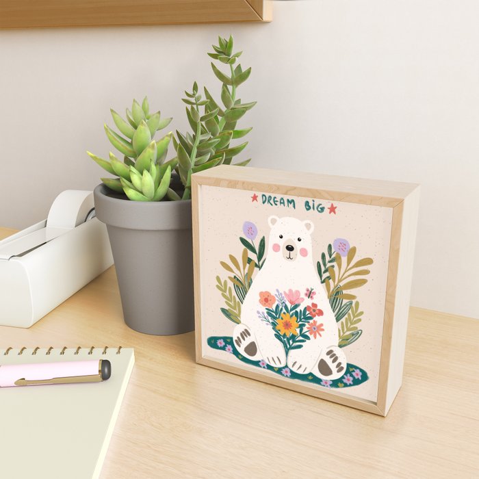 Dream Big Polar Bear Mini Art Print Gallery Image 2