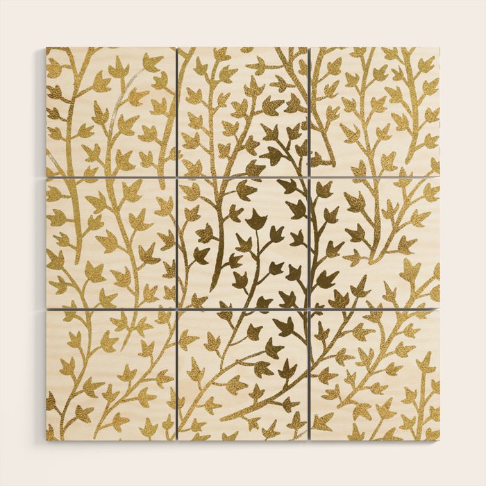 Gold Ivy Wood Wall Art Gallery Image 1