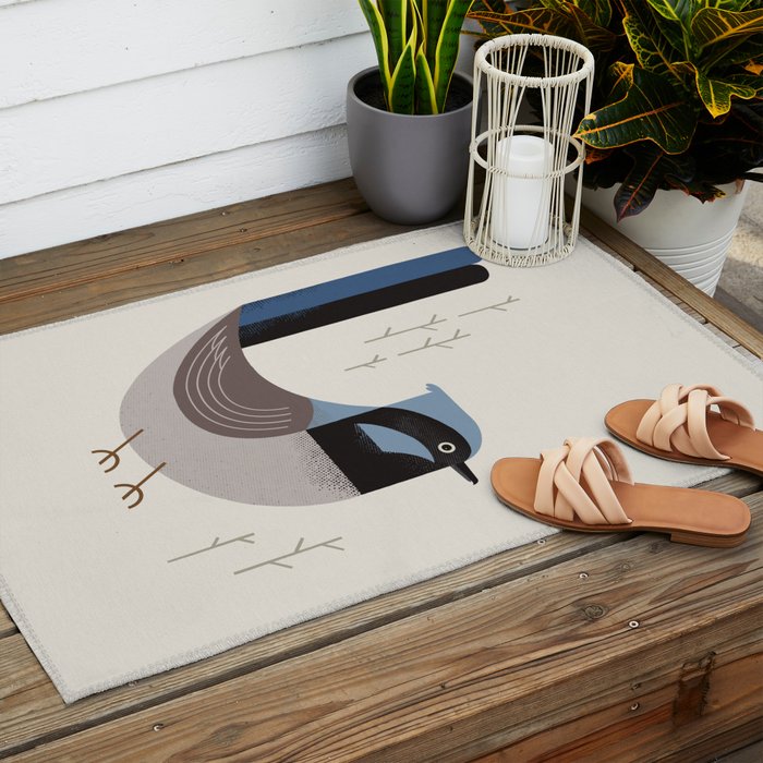 Superb Fairywren, Bird of Australia Outdoor Rug Gallery Image 2