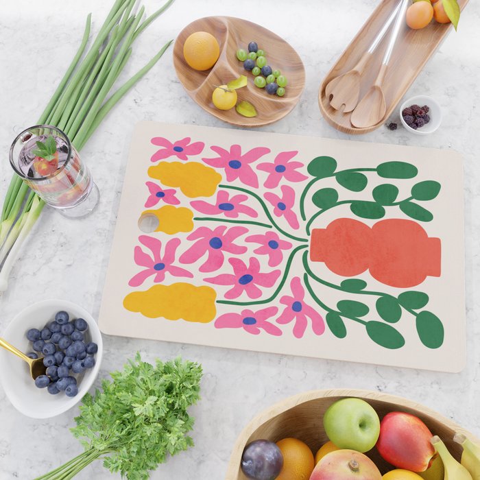 FOLIAGE 004: Lily & Orchid | Flower Market Cutting Board Gallery Image 2