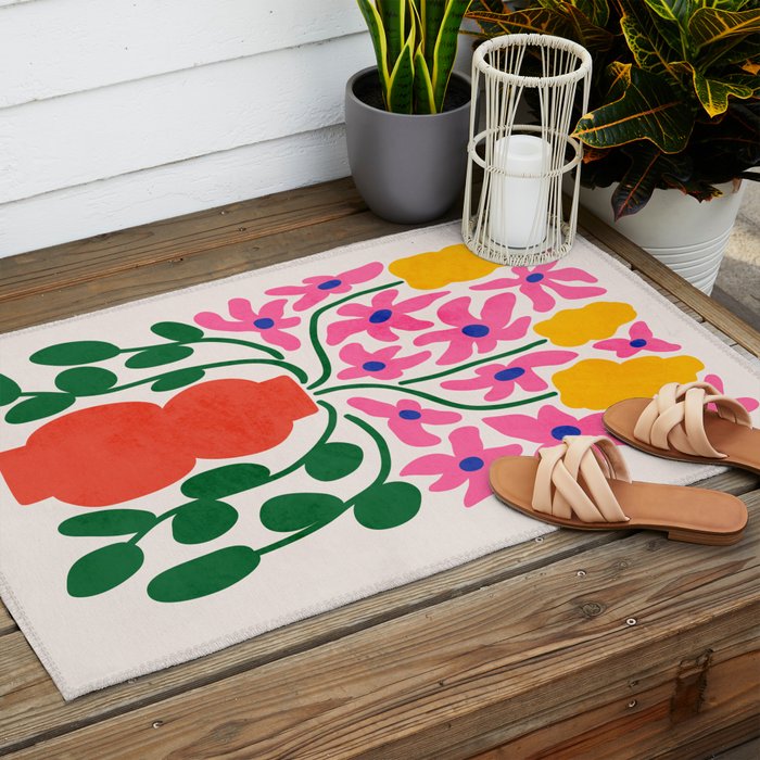 FOLIAGE 004: Lily & Orchid | Flower Market Outdoor Rug Gallery Image 2