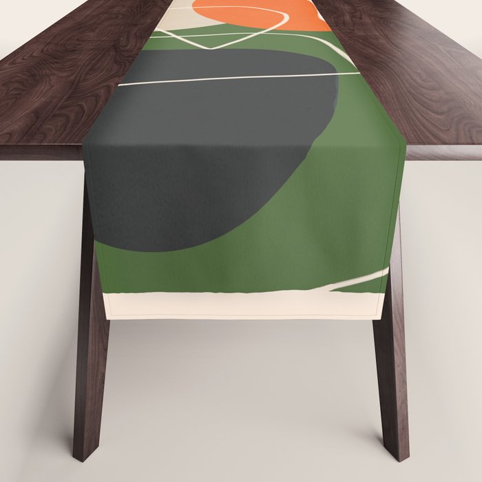 Minimal Colorful Abstract Shapes 10 Table Runner Gallery Image 1