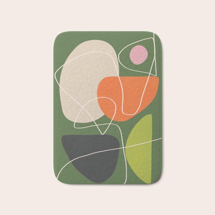 Minimal Colorful Abstract Shapes 10 Bath Mat Gallery Image 1