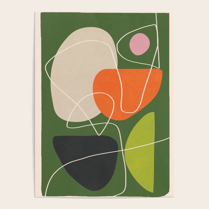 Minimal Colorful Abstract Shapes 10 Poster Gallery Image 1