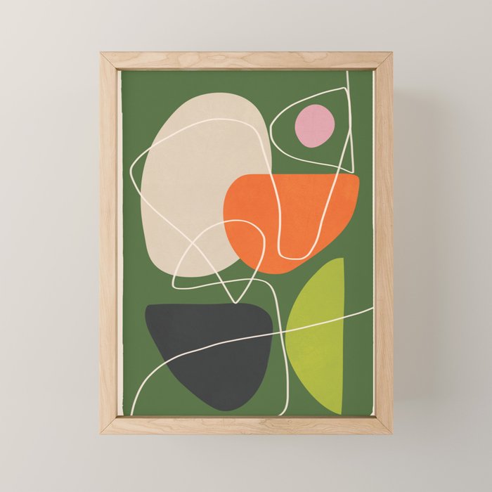 Minimal Colorful Abstract Shapes 10 Mini Art Print Gallery Image 1
