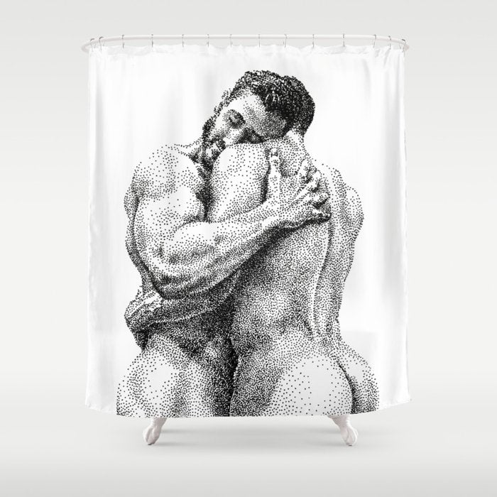 The Lovers - NOODDOODs Shower Curtain Gallery Image 1