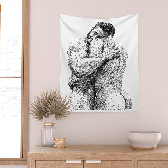 The Lovers - NOODDOODs Wall Tapestry Gallery Image 2