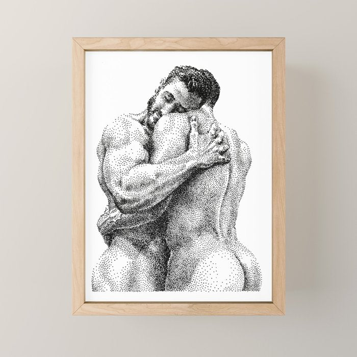 The Lovers - NOODDOODs Mini Art Print Gallery Image 1