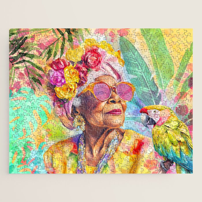 Tropical Grace And Ageless Elegance Without Limits Female Portrait Jigsaw Puzzle Gallery Image 1