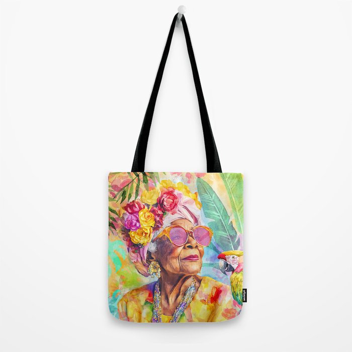Tropical Grace And Ageless Elegance Without Limits Female Portrait Tote Bag Gallery Image 2