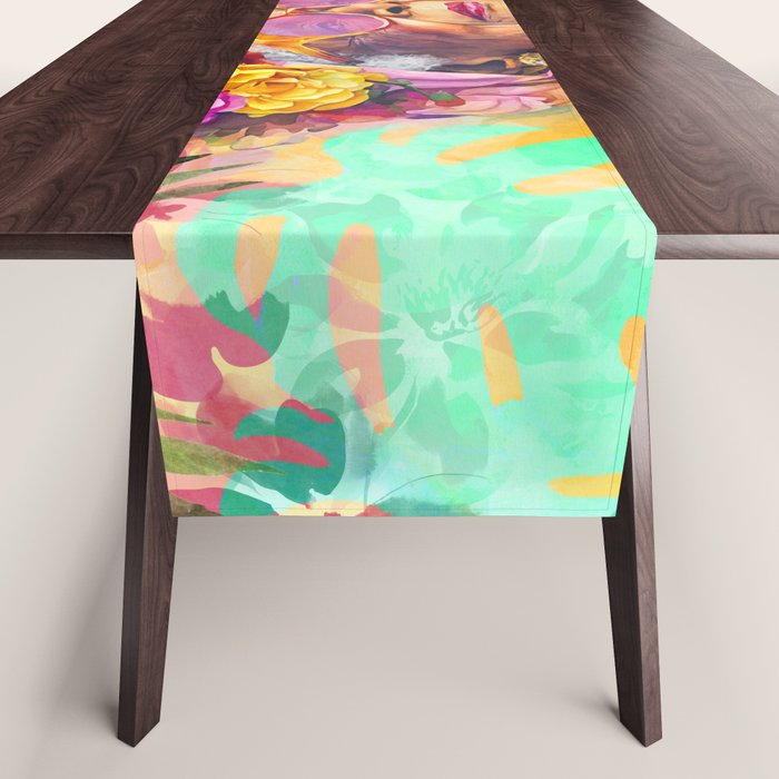 Tropical Grace And Ageless Elegance Without Limits Female Portrait Table Runner Gallery Image 1