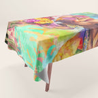Tropical Grace And Ageless Elegance Without Limits Female Portrait Tablecloth Gallery Image 1