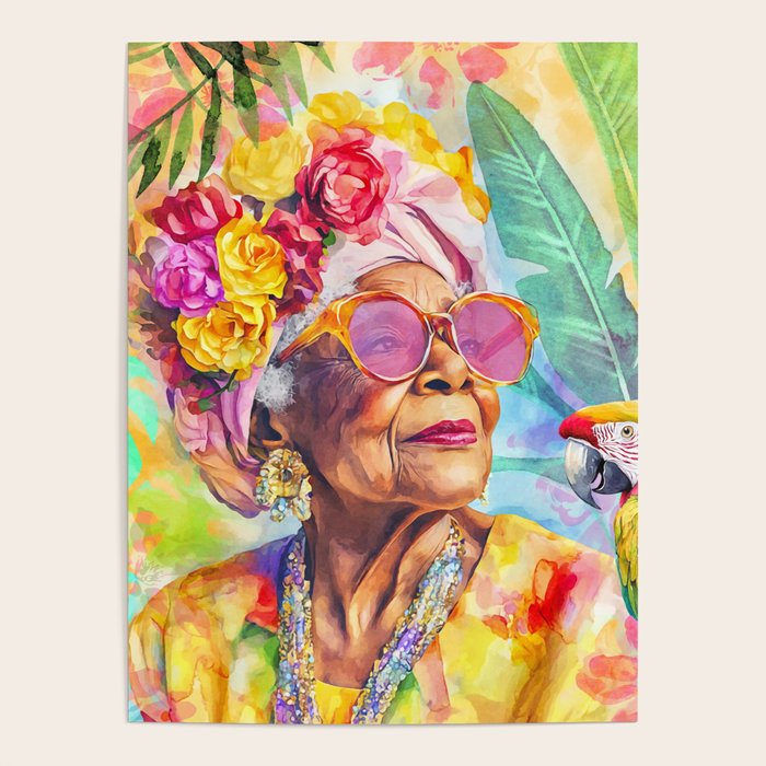 Tropical Grace And Ageless Elegance Without Limits Female Portrait Poster Gallery Image 1