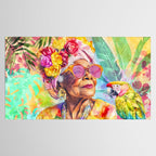 Tropical Grace And Ageless Elegance Without Limits Female Portrait Tablecloth Gallery Image 2