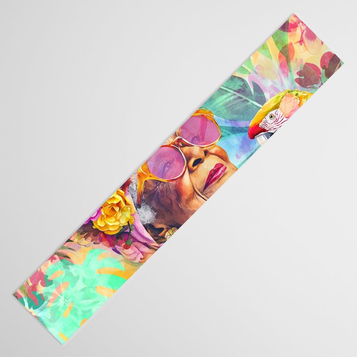 Tropical Grace And Ageless Elegance Without Limits Female Portrait Table Runner Gallery Image 3