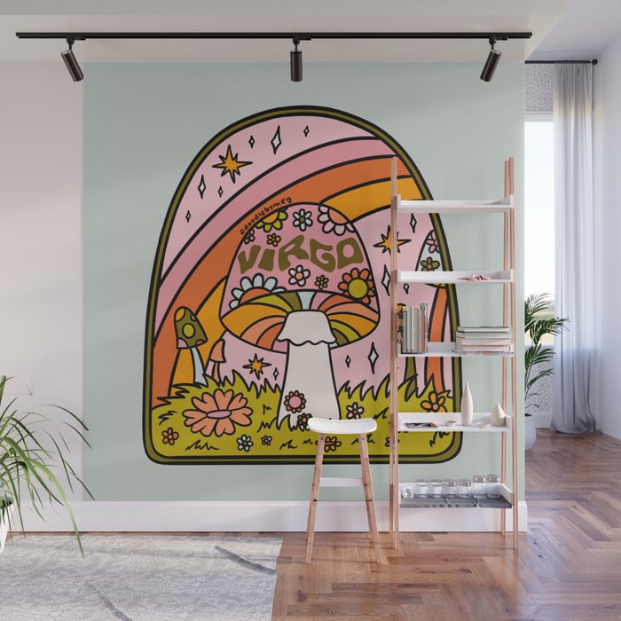 Virgo Mushroom Wall Mural Gallery Image 1