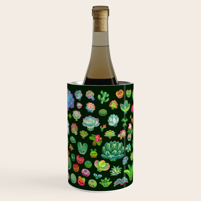Baby succulents - mix (dark) Wine Chiller Gallery Image 1