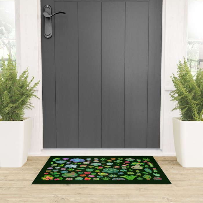 Baby succulents - mix (dark) Welcome Mat Gallery Image 3