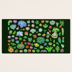 Baby succulents - mix (dark) Desk Mat Gallery Image 3