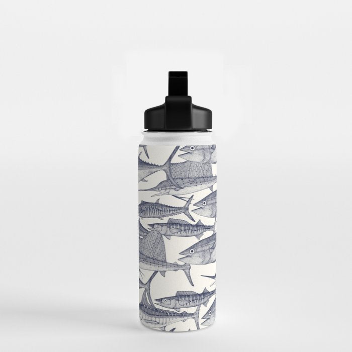 Atlantic fish blue Water Bottle Gallery Image 2