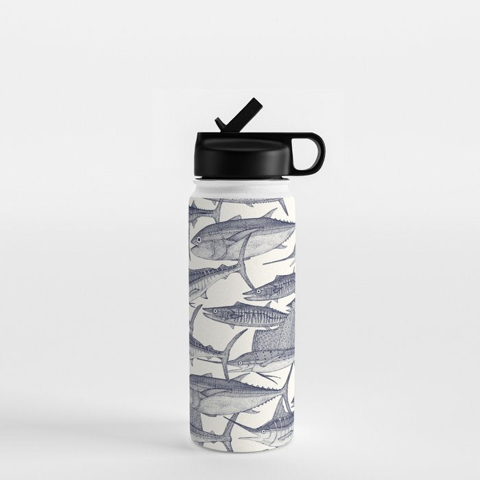Atlantic fish blue Water Bottle Gallery Image 1
