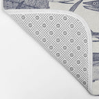 Atlantic fish blue Bath Mat Gallery Image 2