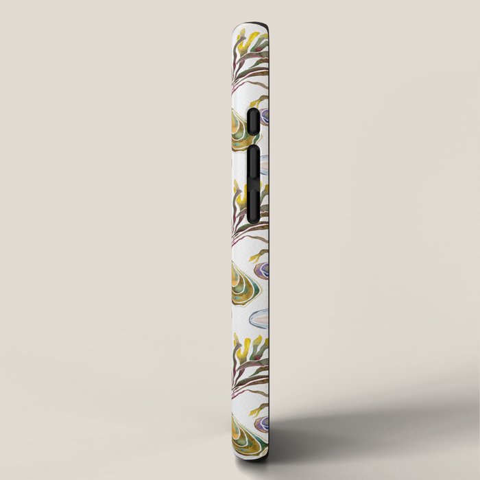 Watercolor Oysters and Seaweed Pattern iPhone Case Gallery Image 2