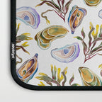 Watercolor Oysters and Seaweed Pattern Laptop Sleeve Gallery Image 3