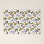 Watercolor Oysters and Seaweed Pattern Welcome Mat Gallery Image 1