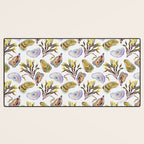 Watercolor Oysters and Seaweed Pattern Desk Mat Gallery Image 3