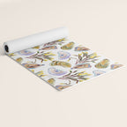 Watercolor Oysters and Seaweed Pattern Yoga Mat Gallery Image 2
