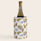 Watercolor Oysters and Seaweed Pattern Wine Chiller Gallery Image 1