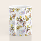 Watercolor Oysters and Seaweed Pattern Coffee Mug Gallery Image 4