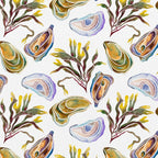 Watercolor Oysters and Seaweed Pattern Coffee Mug Gallery Image 2