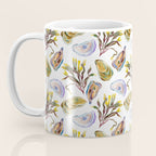 Watercolor Oysters and Seaweed Pattern Coffee Mug Gallery Image 3