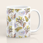 Watercolor Oysters and Seaweed Pattern Coffee Mug Gallery Image 1