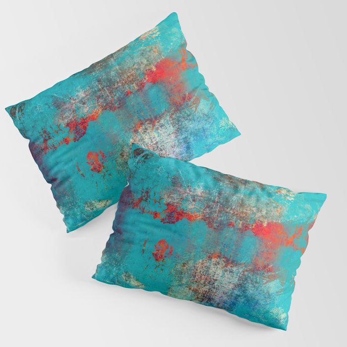 Aztec Turquoise Stone Abstract Texture Design Art Pillow Sham Gallery Image 3