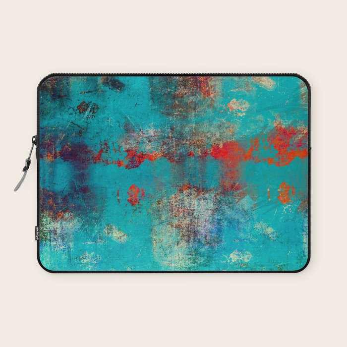 Aztec Turquoise Stone Abstract Texture Design Art Laptop Sleeve Gallery Image 1