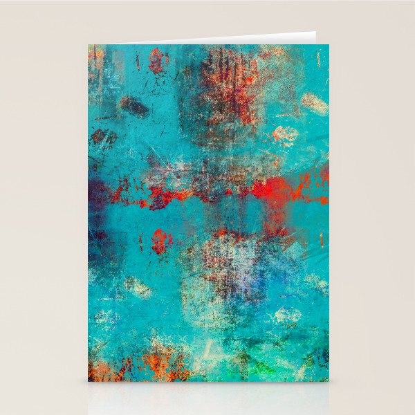 Aztec Turquoise Stone Abstract Texture Design Art Stationery Card Gallery Image 1