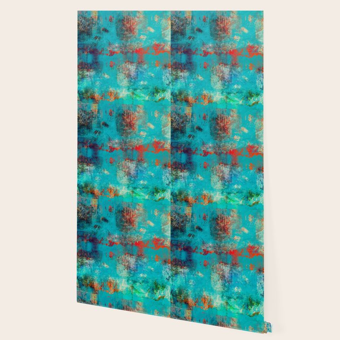 Aztec Turquoise Stone Abstract Texture Design Art Wallpaper Gallery Image 2