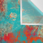 Aztec Turquoise Stone Abstract Texture Design Art Wall Tapestry Gallery Image 3