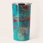 Aztec Turquoise Stone Abstract Texture Design Art Travel Mug Gallery Image 1