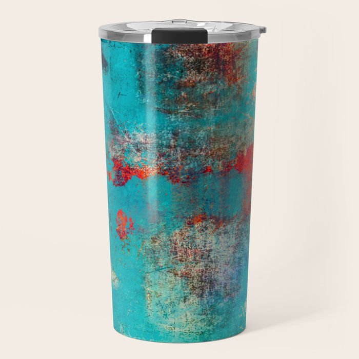 Aztec Turquoise Stone Abstract Texture Design Art Travel Mug Gallery Image 1