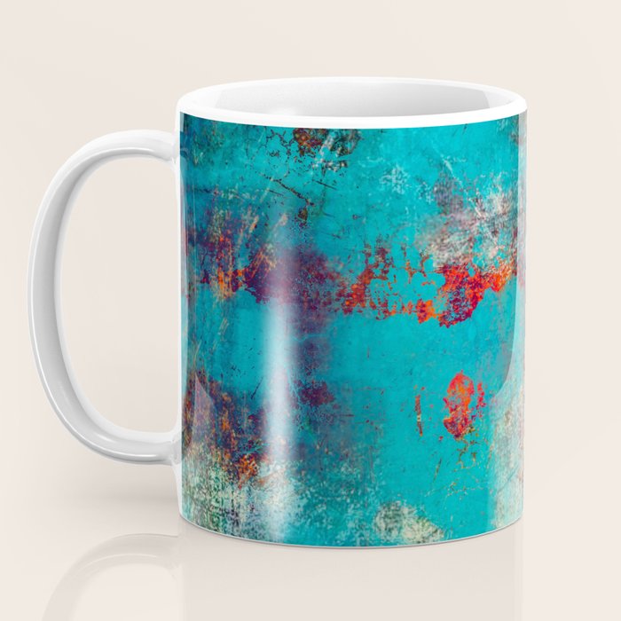 Aztec Turquoise Stone Abstract Texture Design Art Coffee Mug Gallery Image 3
