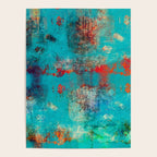 Aztec Turquoise Stone Abstract Texture Design Art Poster Gallery Image 4