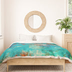 Aztec Turquoise Stone Abstract Texture Design Art Duvet Cover Gallery Image 3